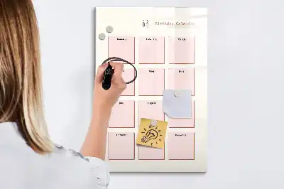 Födelsedagskalender magnetisk att rita på