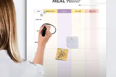 Måltidsplanerare magnetisk tavla att rita på