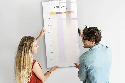 Måltidsplanerare magnetisk tavla att rita på