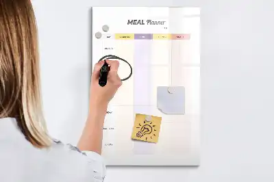 Måltidsplanerare magnetisk tavla att rita på