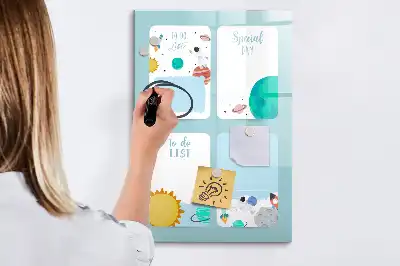 Galaktisk planerare tavla att skriva på
