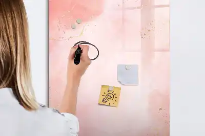 Magnettavla för ritning rosa marmormönstrad