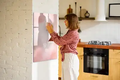 Magnettavla för ritning rosa marmormönstrad