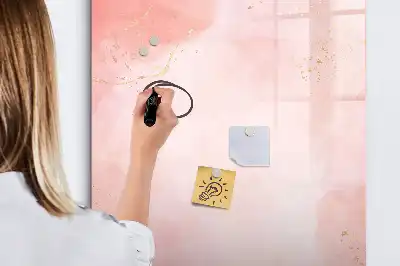 Magnettavla för ritning rosa marmormönstrad