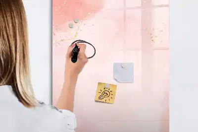 Magnettavla för ritning rosa marmormönstrad