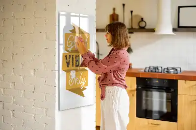 Tavla att skriva på med texten bara bra vibbar