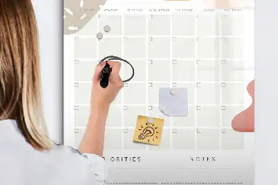 Månadsplanerare magnetisk tavla att rita på