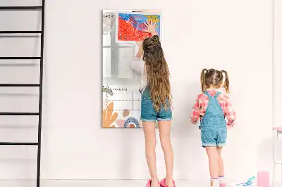 Månadsplanerare magnetisk tavla att rita på