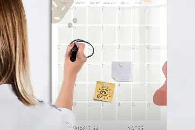 Månadsplanerare magnetisk tavla att rita på