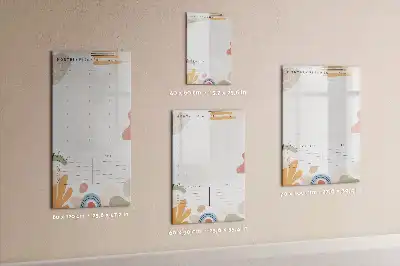 Månadsplanerare magnetisk tavla att rita på