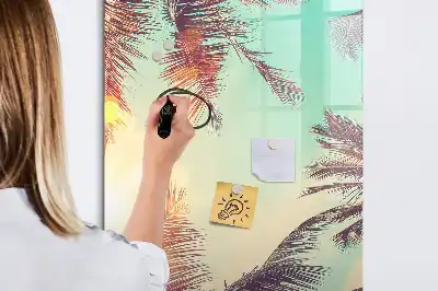 Tavla att skriva på med motiv av tropisk palm