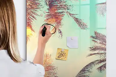 Tavla att skriva på med motiv av tropisk palm