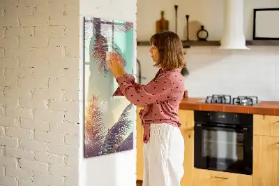 Tavla att skriva på med motiv av tropisk palm