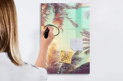 Tavla att skriva på med motiv av tropisk palm