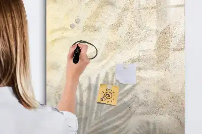 Magnettavla för ritning motiv med sand på stranden under sommaren
