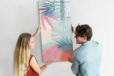 Magnettavla med motiv av pastellblad