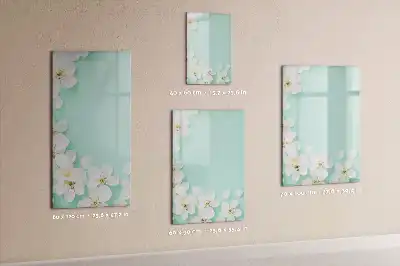 Magnettavla med motiv av blommande blommor