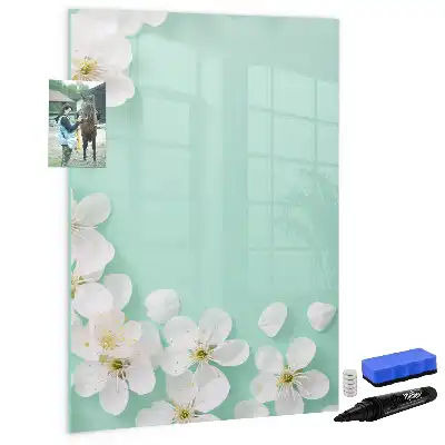 Magnettavla med motiv av blommande blommor