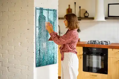 Magnettavla för ritning i blått trä