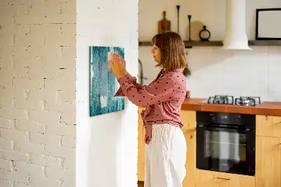 Magnettavla för ritning i blått trä