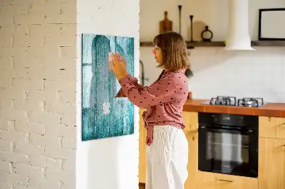 Magnettavla för ritning i blått trä