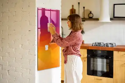 Tavla att skriva på med gradientmotiv av soluppgång