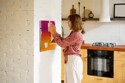 Tavla att skriva på med gradientmotiv av soluppgång