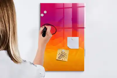Tavla att skriva på med gradientmotiv av soluppgång