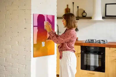 Tavla att skriva på med gradientmotiv av soluppgång