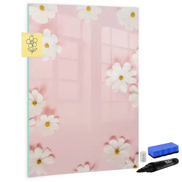 Magnettavla för ritning motiv med blommor