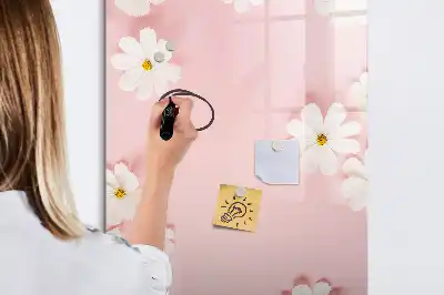 Magnettavla för ritning motiv med blommor