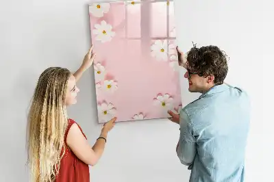 Magnettavla för ritning motiv med blommor