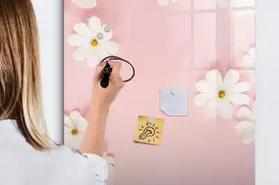 Magnettavla för ritning motiv med blommor