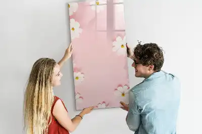 Magnettavla för ritning motiv med blommor