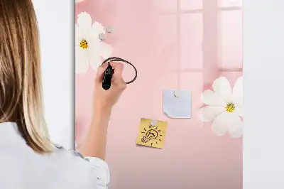 Magnettavla för ritning motiv med blommor