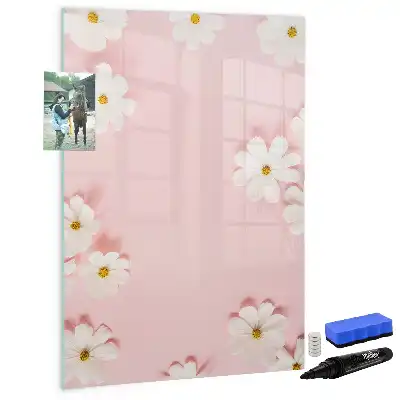 Magnettavla för ritning motiv med blommor