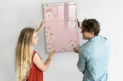 Magnettavla för ritning motiv med blommor