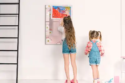 Magnettavla för ritning motiv med blommor