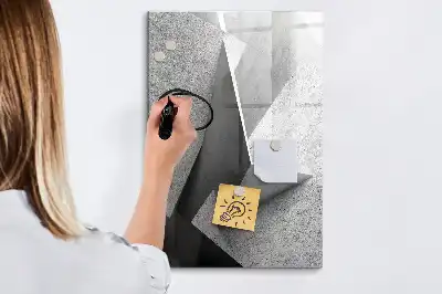 Tavla att skriva på med geometrisk abstraktion