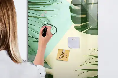 Magnettavla för ritning motivet tropisk monstera