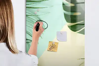Magnettavla för ritning motivet tropisk monstera