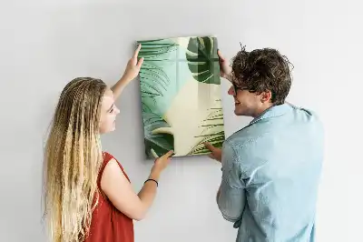 Magnettavla för ritning motivet tropisk monstera