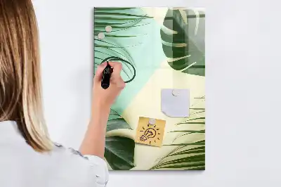 Magnettavla för ritning motivet tropisk monstera