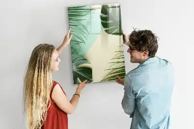 Magnettavla för ritning motivet tropisk monstera
