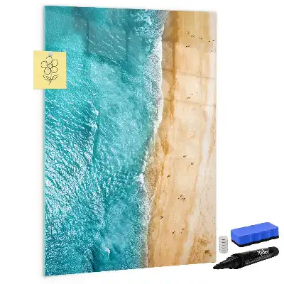 Tavla att skriva på havsstrand
