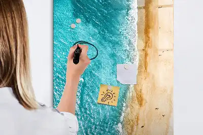 Tavla att skriva på havsstrand