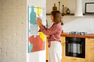 Magnettavla med färgglada klottermotiv