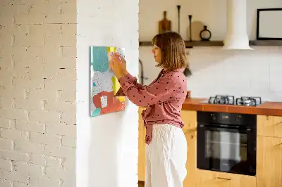 Magnettavla med färgglada klottermotiv