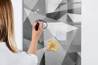 Magnettavla med geometriskt abstrakt motiv