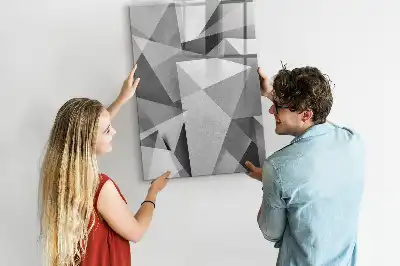 Magnettavla med geometriskt abstrakt motiv